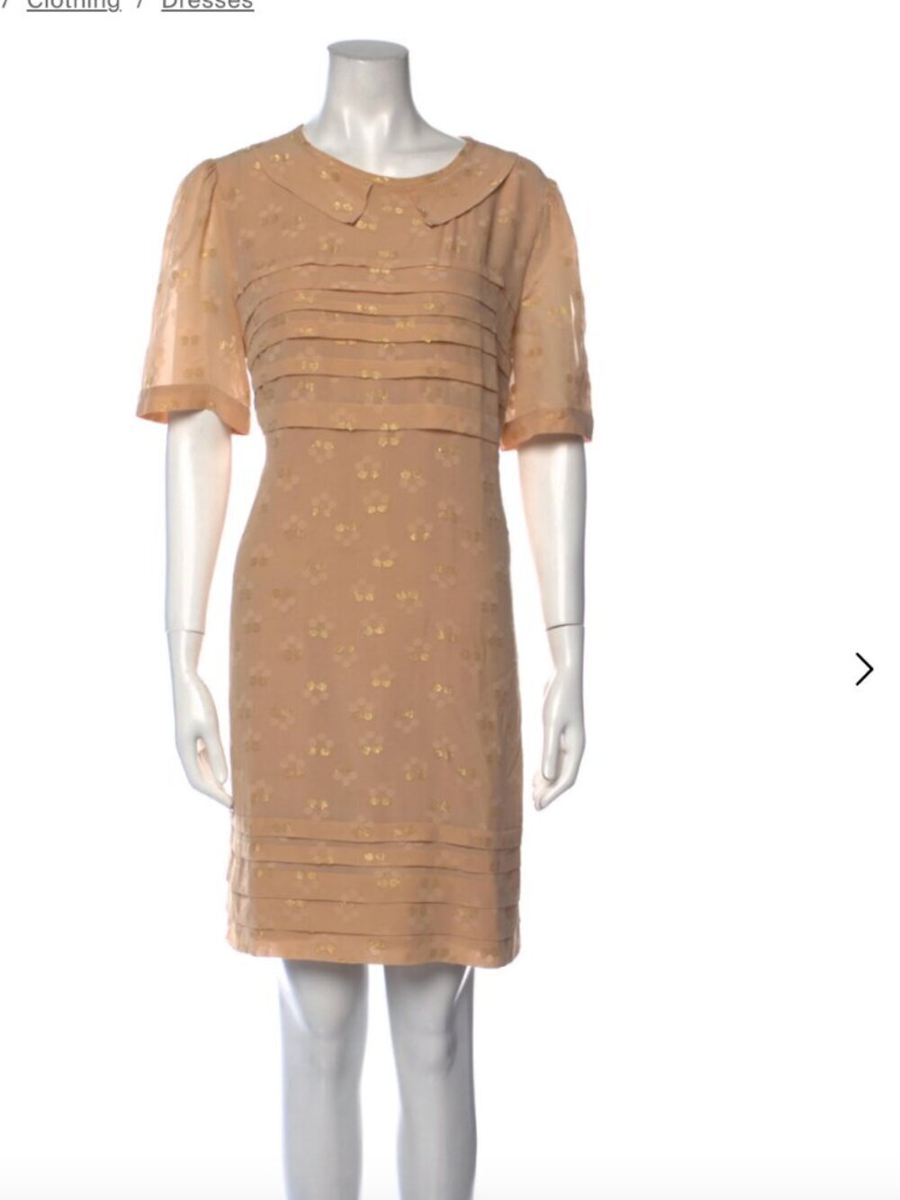 Marc Jacobs Silk Beige Sparkle Dress